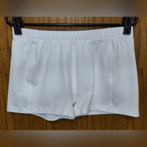 Women's bcg Brand White Boy Shorts, Size Large